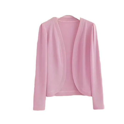 Shawl Cardigan Short Cardigan Pure Color All-matching Women