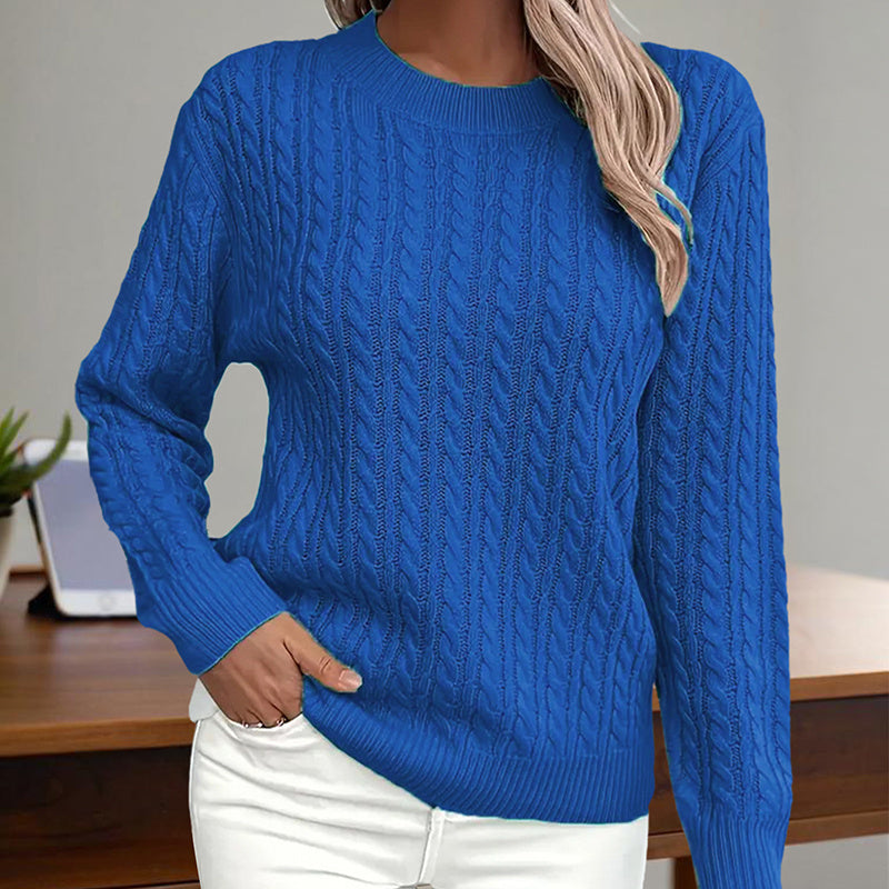 Womens Textured Long Sleeve Sweater Crewneck Pullover Dressy Casual Tops 2025 Fall Trendy Outfits
